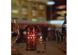 Mosaic Red Candle Holder